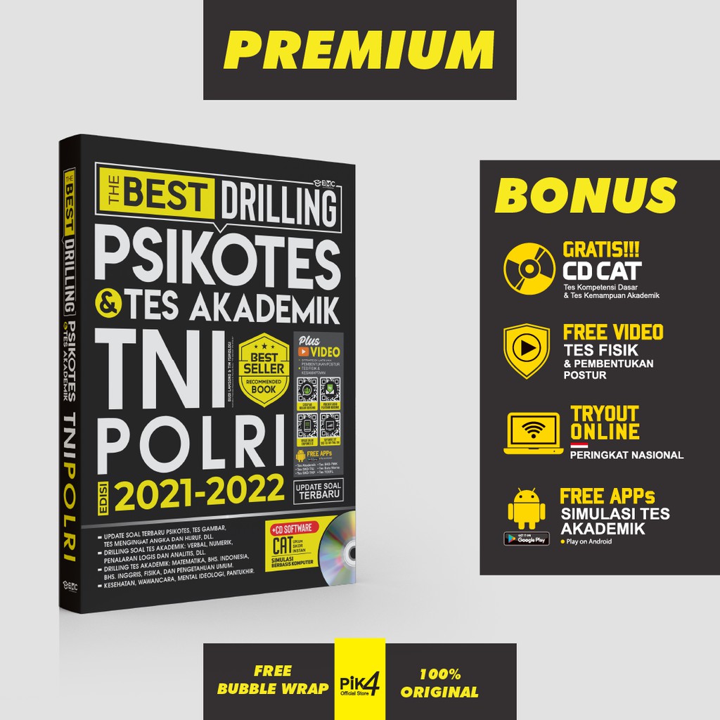 The Best Drilling Psikotes & Tes Akademik Tni Polri 2021 2022 Buku