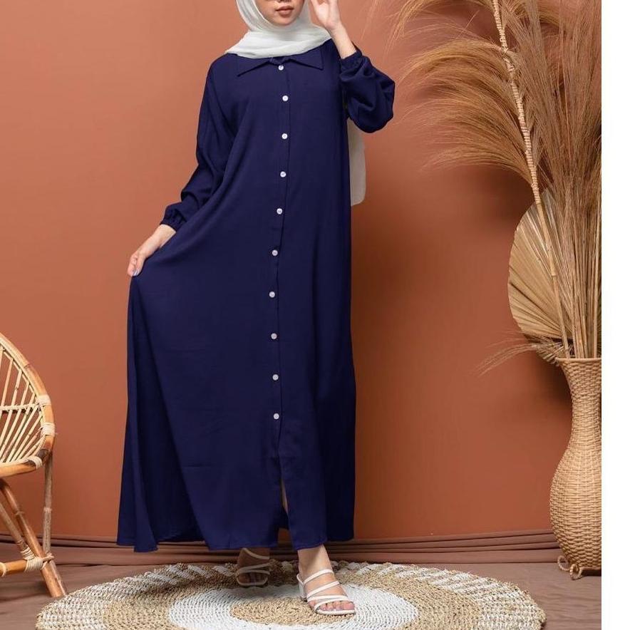 Model baru - Baju Gamis Syari Busui Busana Wanita Remaja Dewasa Fashion Muslim Kekinian Modern Simpl