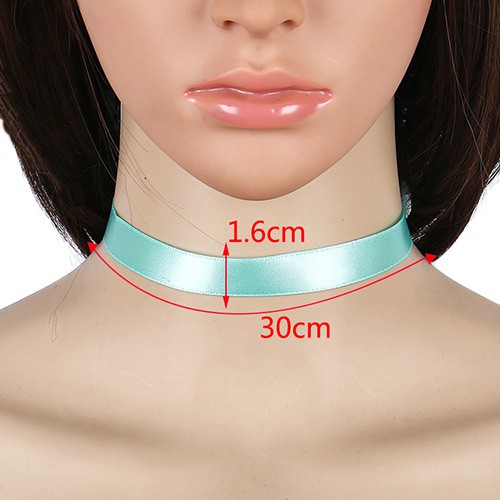 LRC Kalung Fashion Multi-color Pure Color Decorated Hollow Out Design Choker (6pcs)