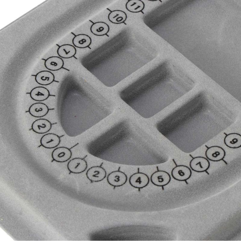 SIY  4Pcs Gray Flock Beads Tray Design Boards Kit  DIY Beading Bracelet Jewelry Tools