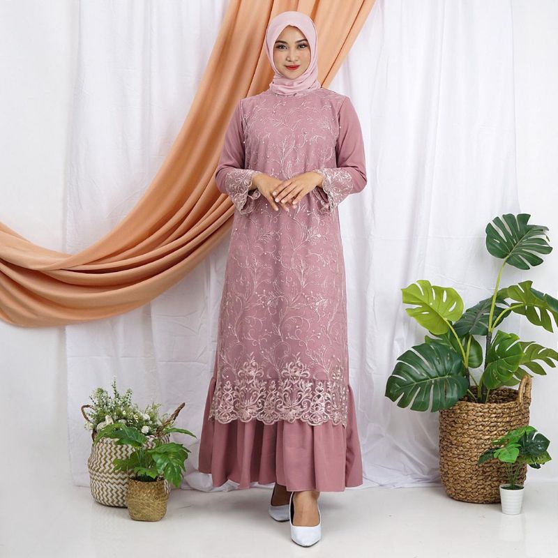 SALIMA dress muslim kondangan / baju pesta brukat / bridesmaids / lamaran busui