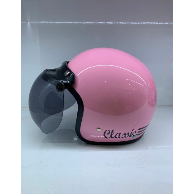 HELM RETRO 3KANCING + KACA BOGO ORIGINAL