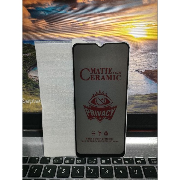 Tempered Glass Ceramic Matte Anti Spy Full Xiaomi Poco M3
