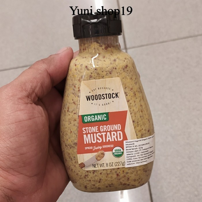

woodstock organic stone ground mustard 227g