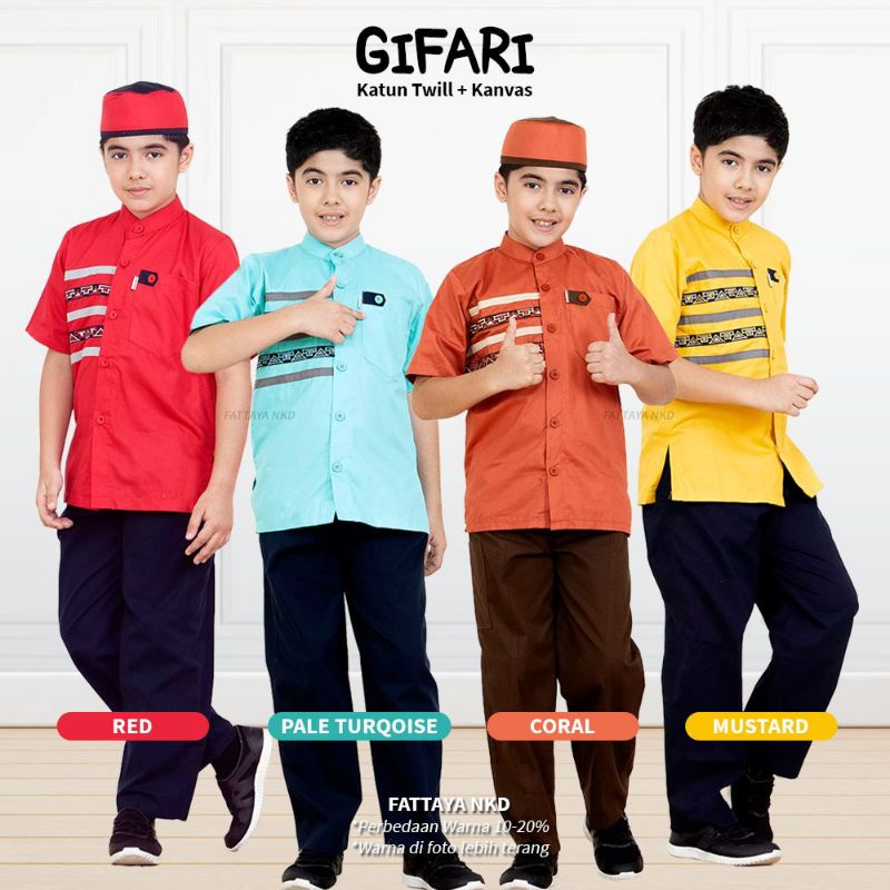 Setelan Baju Koko Anak Laki Laki | Set Koko Gifari Fattaya Keren