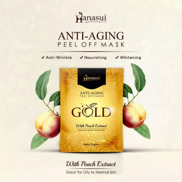 NATURGO MASKER GOLD HANASUI BPOM - MASKER NATURGO GOLD ANTI AGING 10pcs