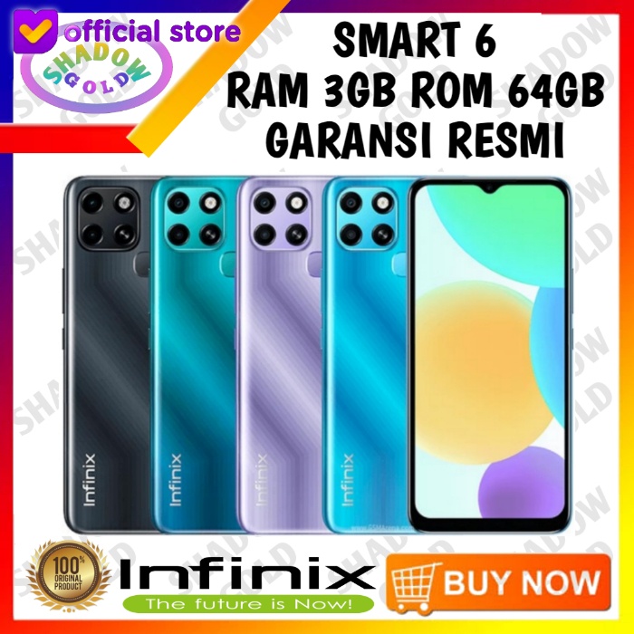 infinix smart 6 3 64 ram 3gb rom 64gb garansi resmi