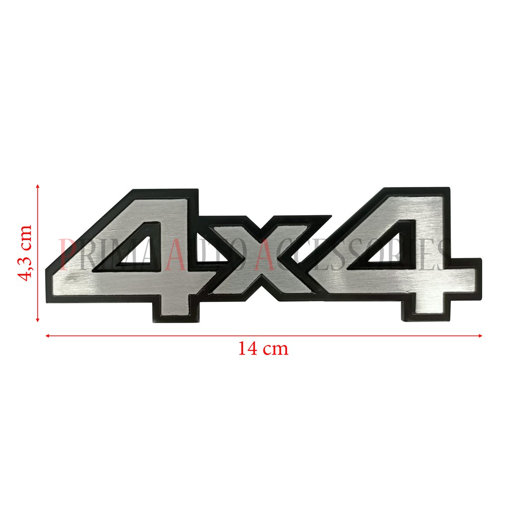 Logo Emblem Mobil Stainless Steel 4x4