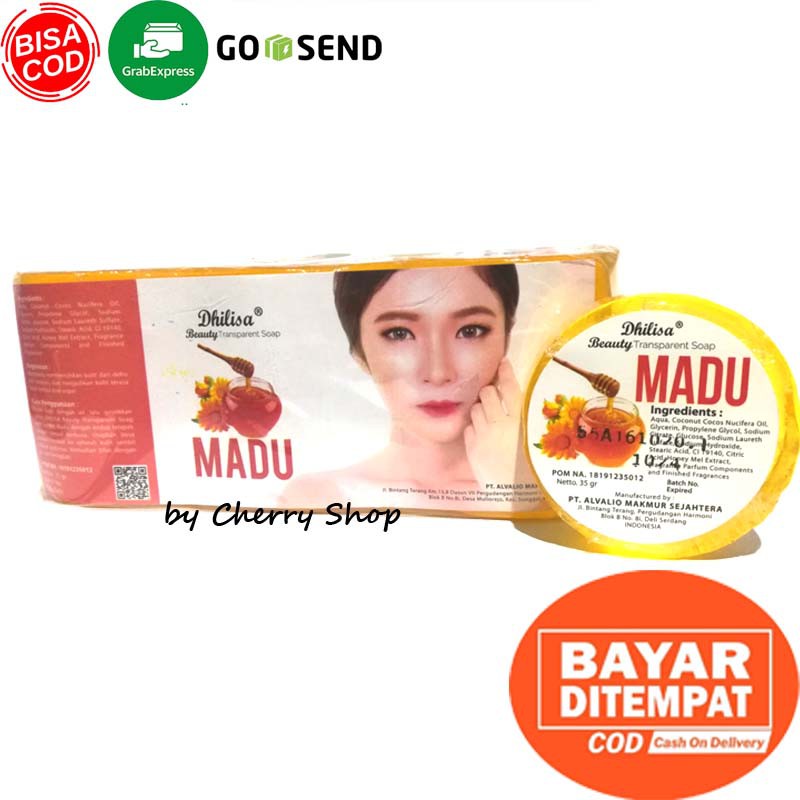 [BUY 24 GET GIFT] [BPOM] [DEALER] SABUN MADU TRANSPARAN DHILISA 35GR CHERRY SHOP | SABUN WALET TRANSPARAN