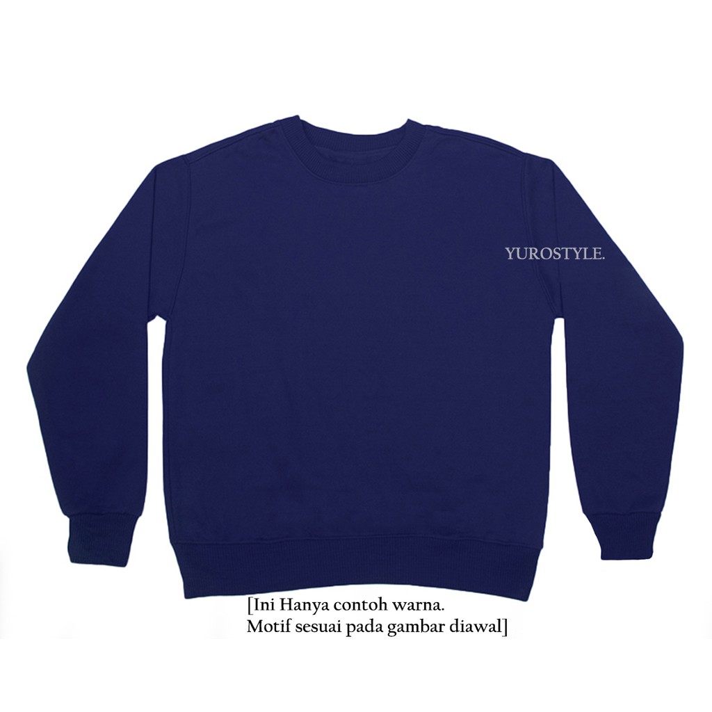 SWEATERPOLOS BASIC MONEY TALKS ( SABLON ) SIZE M-XXL ( PRIA & WANITA )-NAVY