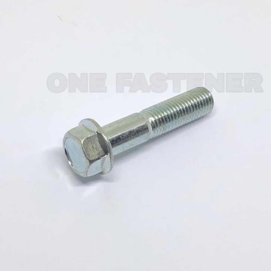 Baut FLANGE BOLT M10X50 PUTIH flangebolt baut 14 shock 10x50 10mm 5cm