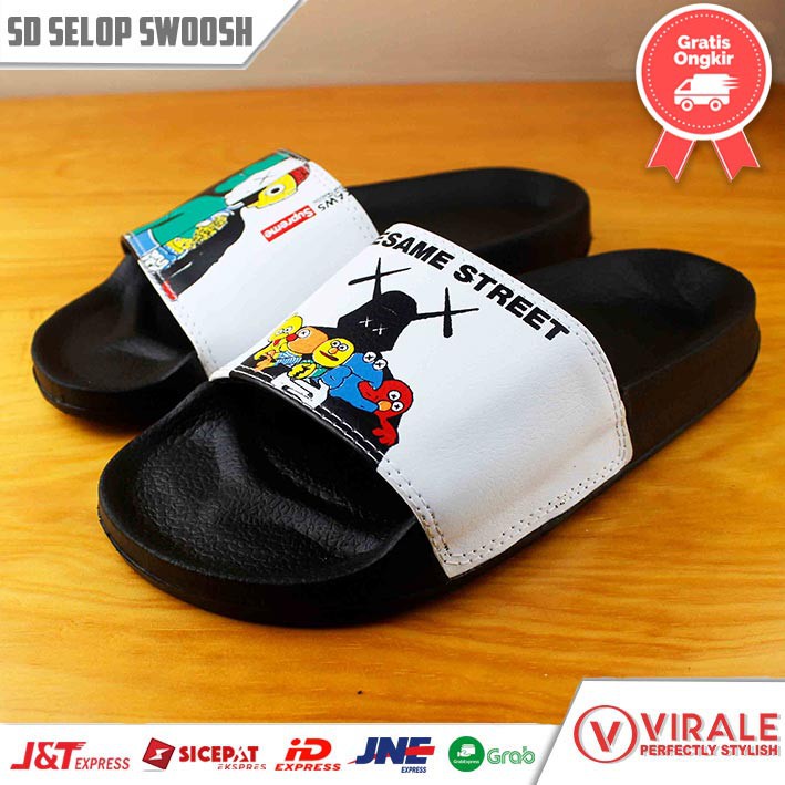 Sandal Slide Pria Benassi Flip Flop Sendal  Selop Terbaru SW ST