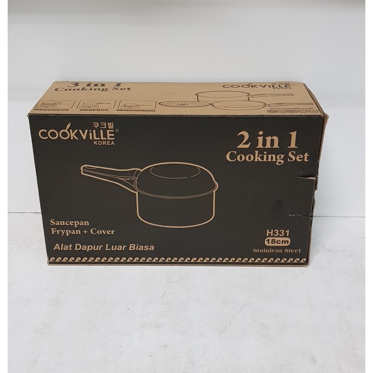 Cookville 2 in 1 Fry Pan and Sauce Pan Stainless