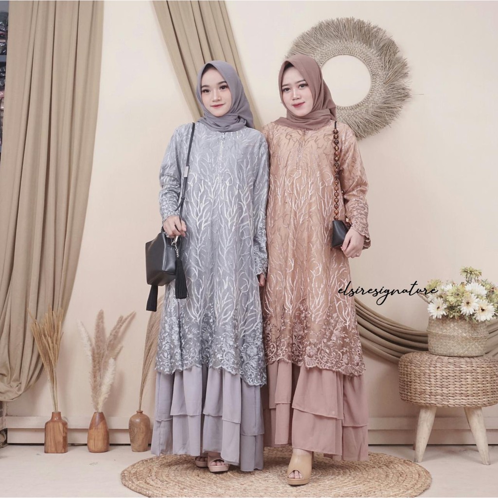 ZYTA DRESS GAMIS MURAH REMAJA MIRA DRESS TILE DOTY BRUKAT PARTY BROKAT IMPORT WANITA MUSLIM KONDANGA
