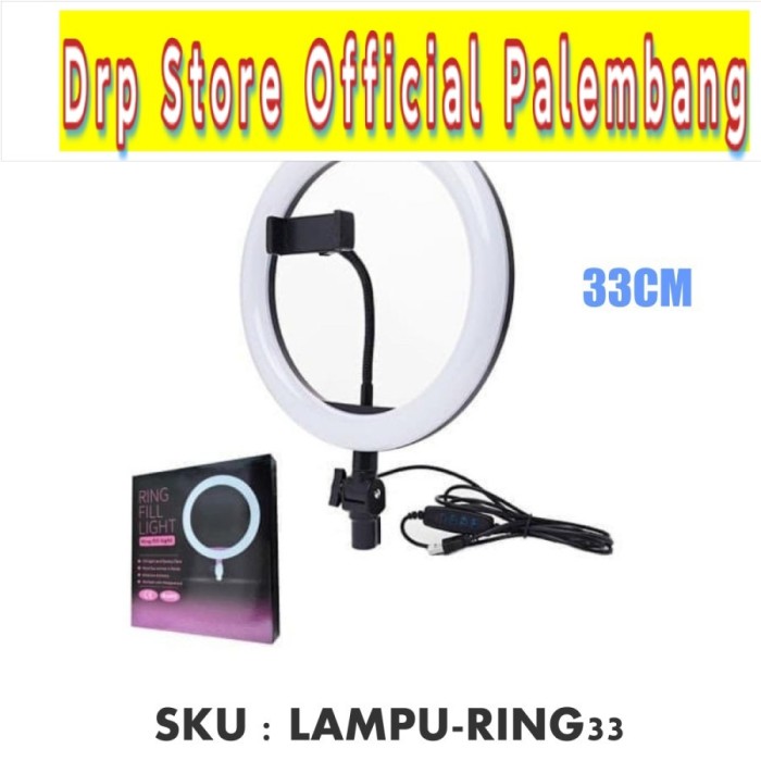 Lampu Ring Light LED 33Cm 10Inch Ringlight Selfie 3Mode Live Streaming