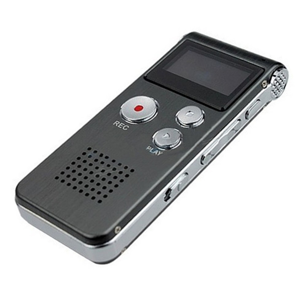 Mini USB Voice Recorder 8GB 16GB Flash Player Audio 650hr Dictaphone MP3 Player Abu-Abu mikrofon