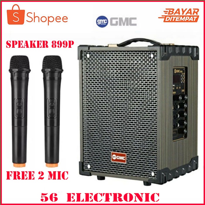 SPEAKER BLUETOOTH KARAOKE GMC 899P/899 p+ FREE MIC WIRELESS 2