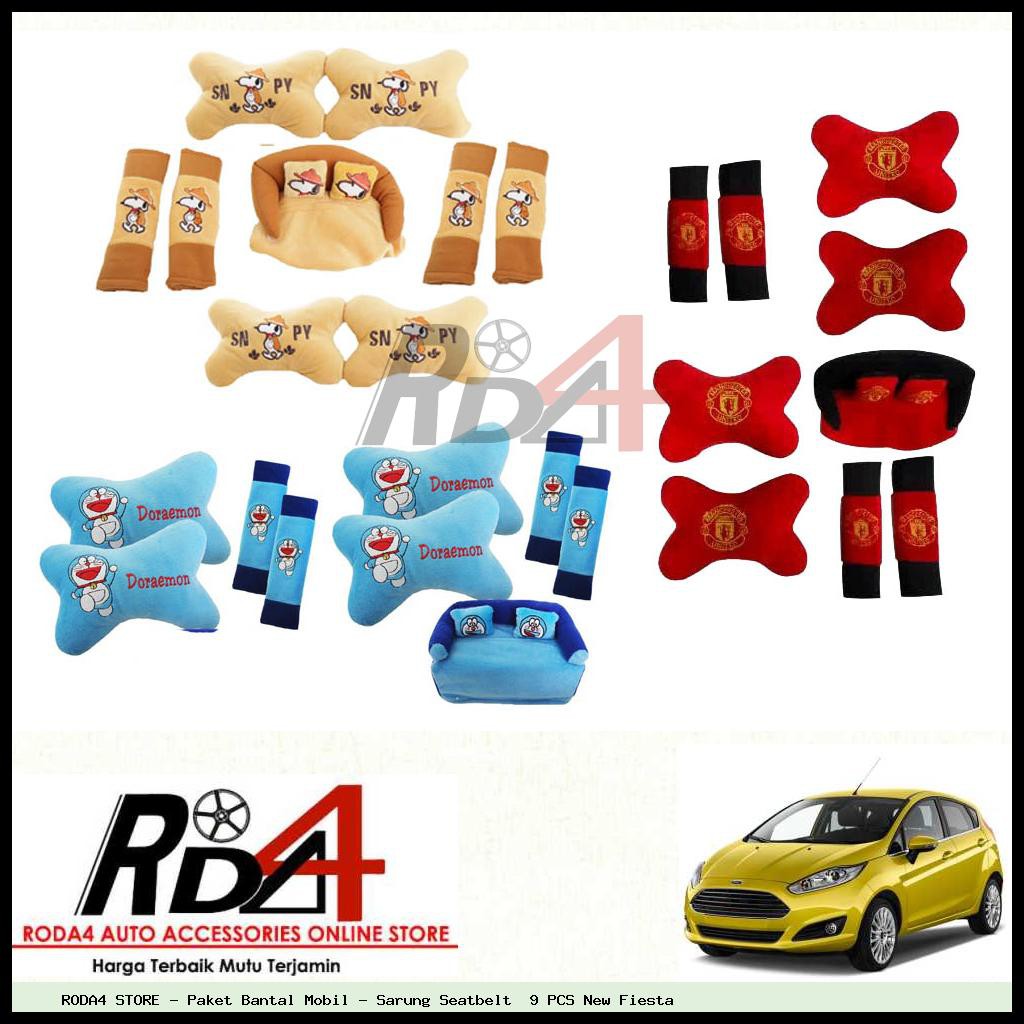 Paket Bantal Mobil - Sarung Seatbelt  9 PCS New Fiesta