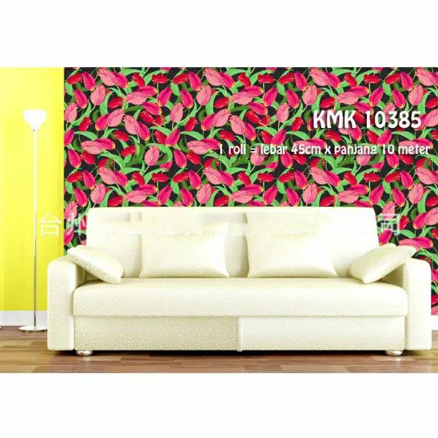 Wallpaper dinding motif daun