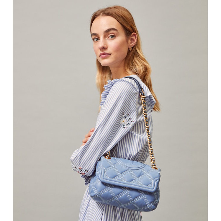 Tory Burch Fleming Small Soft Contrast-Stitch  Original