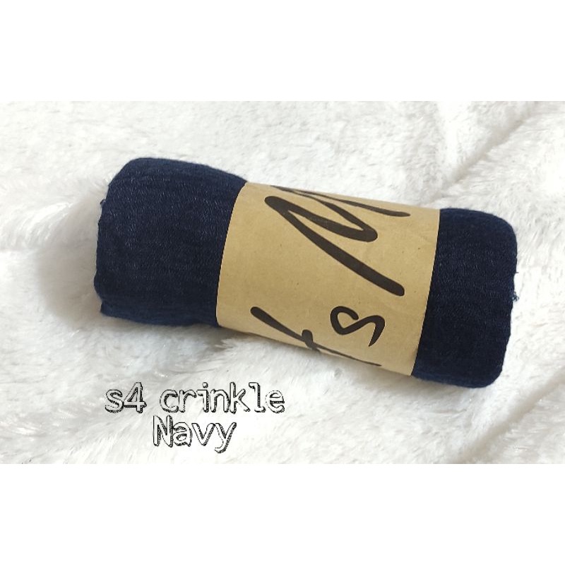 [COD] PASHMINA CRINKLE / CRINGKLE KUSUT /CRINGKLE RAWIS / HIJAB SHAWL PREMIUM RAWIS negro-SEGIEMPAT-NAVY