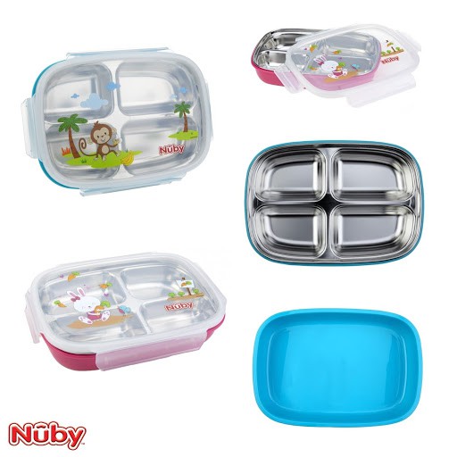 Nuby Insulated Stainless Steel Lunch Box - Tempat Makan Bayi