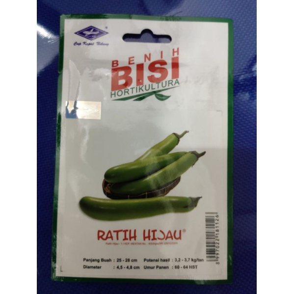 

BISI- Benih/ Biji Terong Ratih Hijau 1 Pack isi 200 Biji