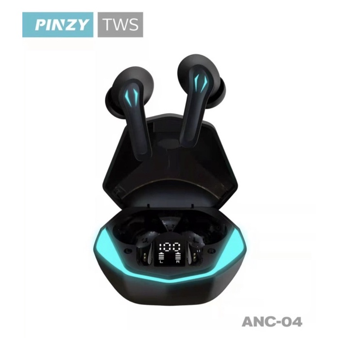 PINZY ANC-04 WIRELESS GAMING EARBUDS BT-V5.1 LED DISPLAY - Headset Bluetooth ANC-04