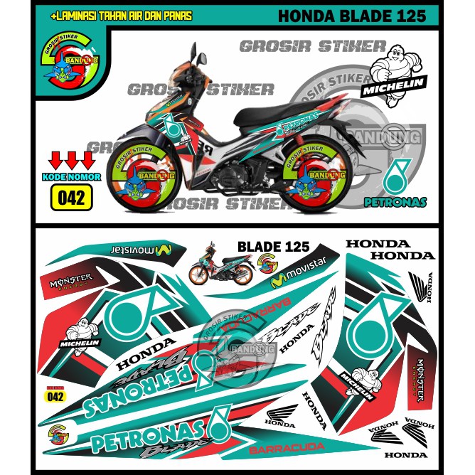 STRIPING VARIASI HONDA BLADE 125 PETRONAS