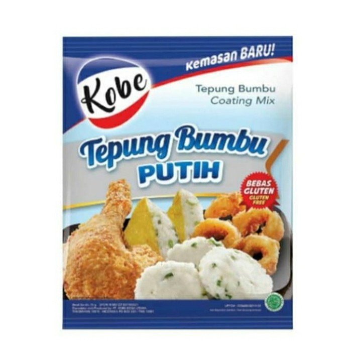 

KOBE TEPUNG BUMBU PUTIH SERBAGUNA 75gram 1 renceng 10 bungkus