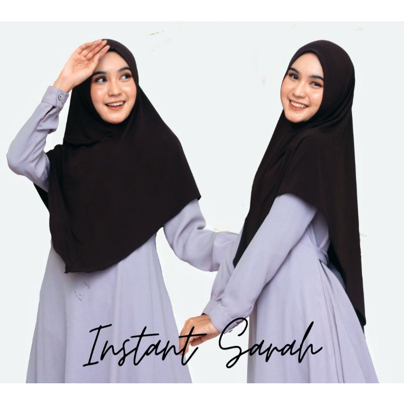 Jilbab Hijab Kerudung Bergo Khimar Daily Instan Malay Syari Non Pet Sarah Jersey Premium Antem Terbaru Murah