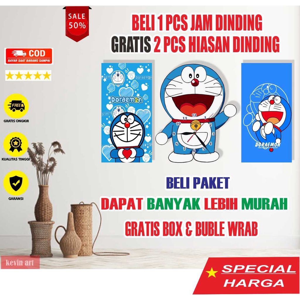 JAM DINDING DORAEMON SERBA SERBI KOLEKSI PAJANGAN DINDING HIASAN DINDING KAMAR TIDUR KARAKTER DORAEMON UNIK MINIMALIS AESTHETIC MURAH BAGUS DEKORASI ULANG TAHUN 1 SET TEMPEL TEMBOK PAJANGAN DINDING POSTER PERNAK PERNIK HIASAN RUMAH AKSESORIS TERBARU