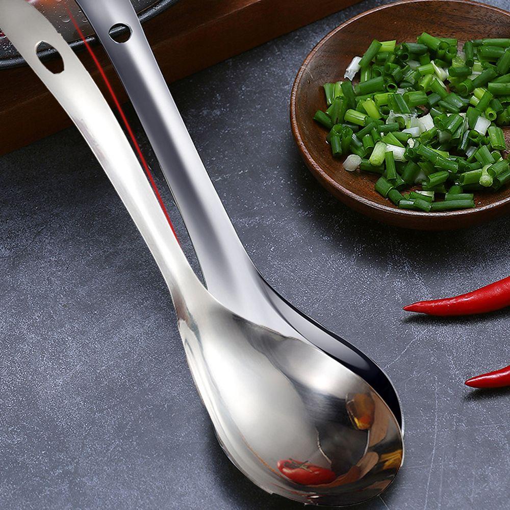 [Elegan] Sendok Nasi Silver Deepen Thicken Tableware Untuk Rumah Restoran Hotel Rice Paddle Food Serving Spoon