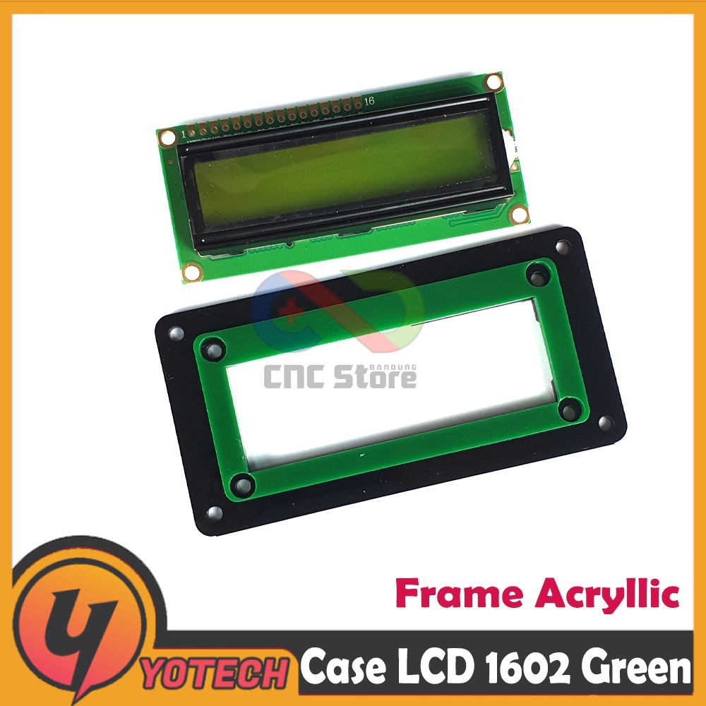 1602 16 X 2 LCD FRAME AKRILIK CASE LCD HIJAU