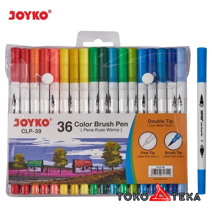 

COD Joyko Color Brush Pen Set CLP-39 Double Tip Pena Kuas 36 Warna