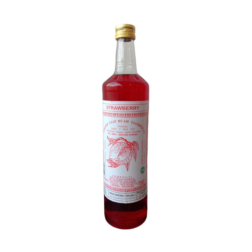 

SIROOP TJAP BUAH TJAMPOLAY RASA STRAWBERRY 630 ML / SIRUP RASA STRAWBERRY