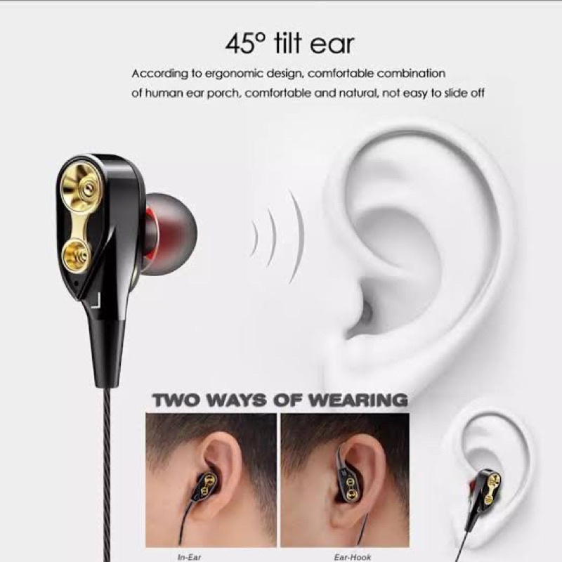 Handsfree Headset JB-11 Double Sound Headset Universal SPORTS JB11 Earphone Purebass Murah-4