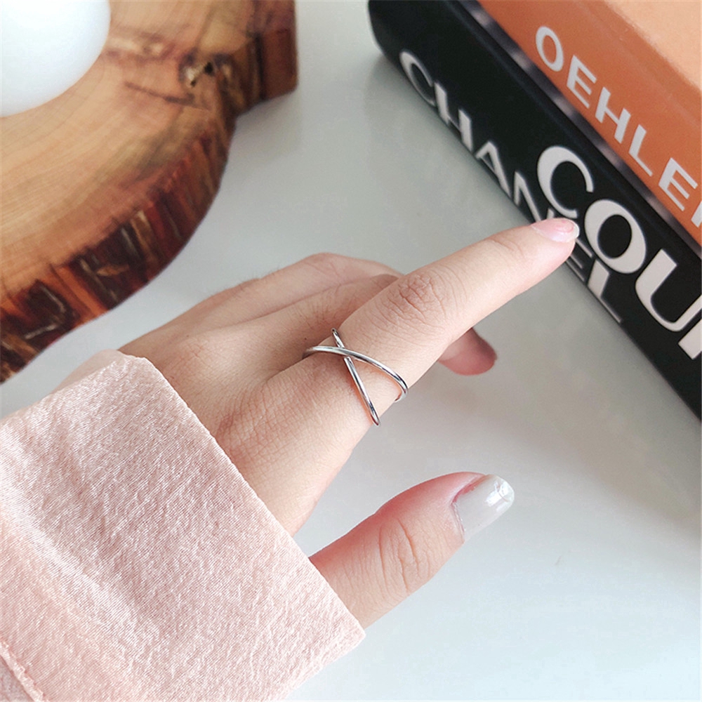 【COD Tangding】X Cross Stereoscopic Hollowed-up Ring with Joint Forefinger Tail Ring