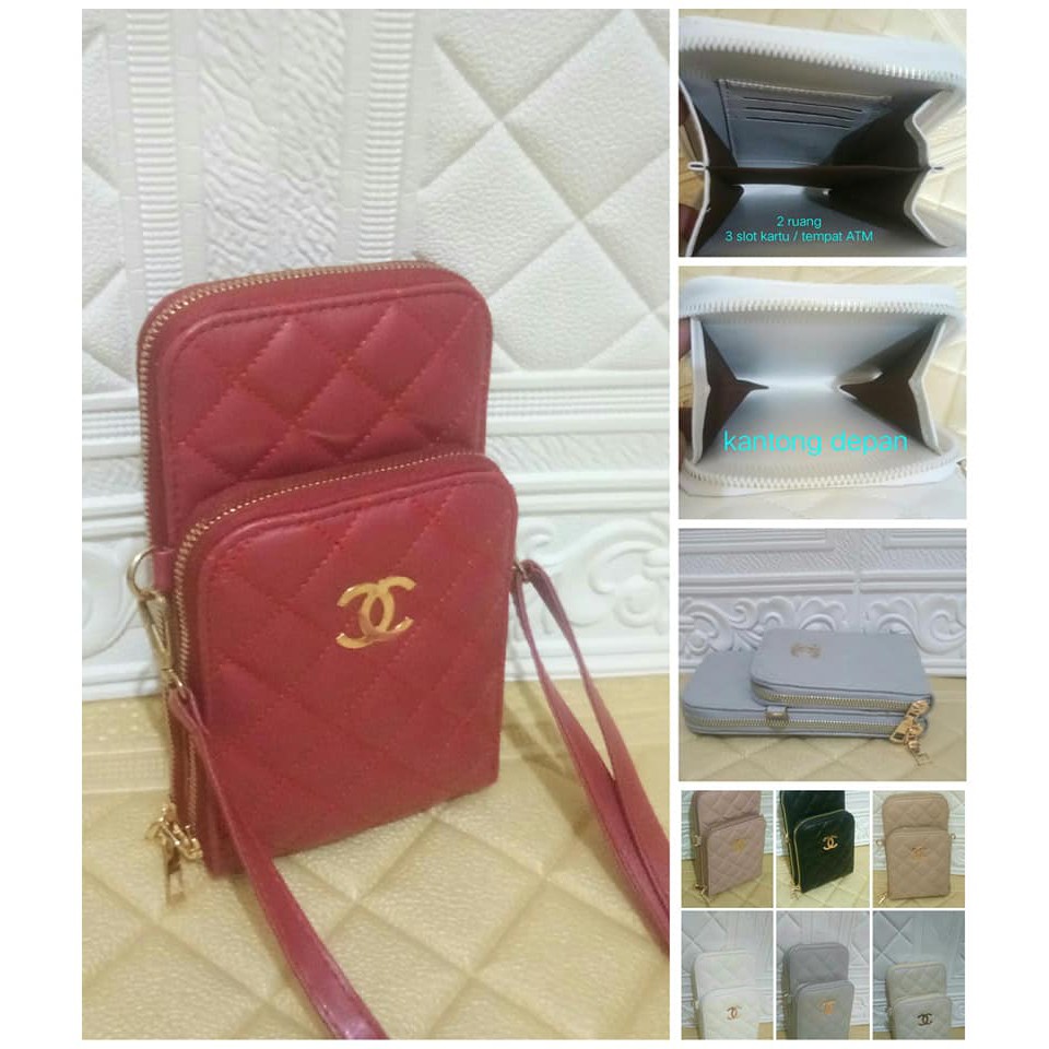 tas hp bordir / dompet hp wanita tenteng 3ruang