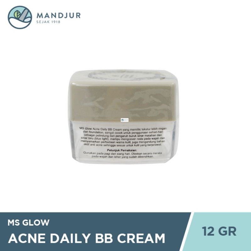 Ms Glow Acne Daily BB Cream - Krim Untuk Kulit Wajah Berjerawat &amp; Sensitif