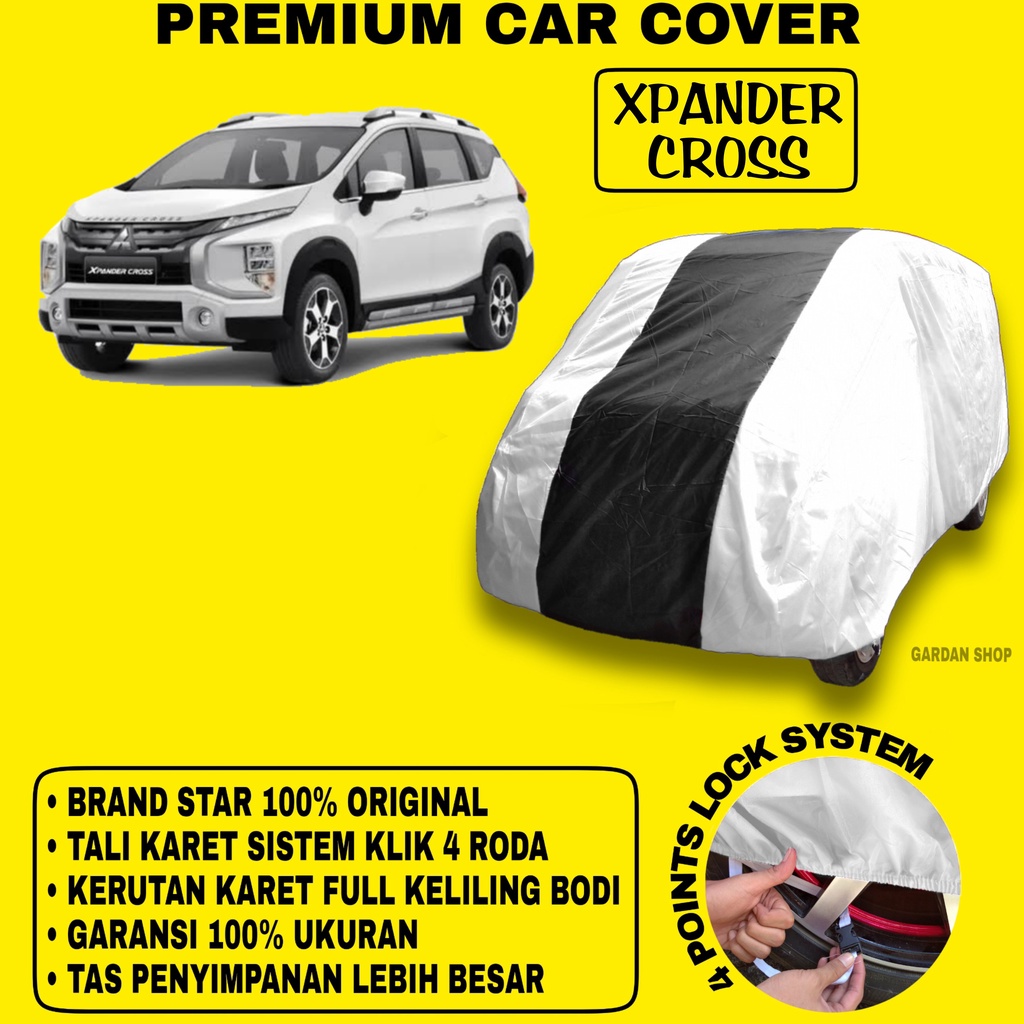 Body Cover XPANDER CROSS SILVER HITAM Penutup Bodi Mobil Xpander Cross Waterproof PREMIUM