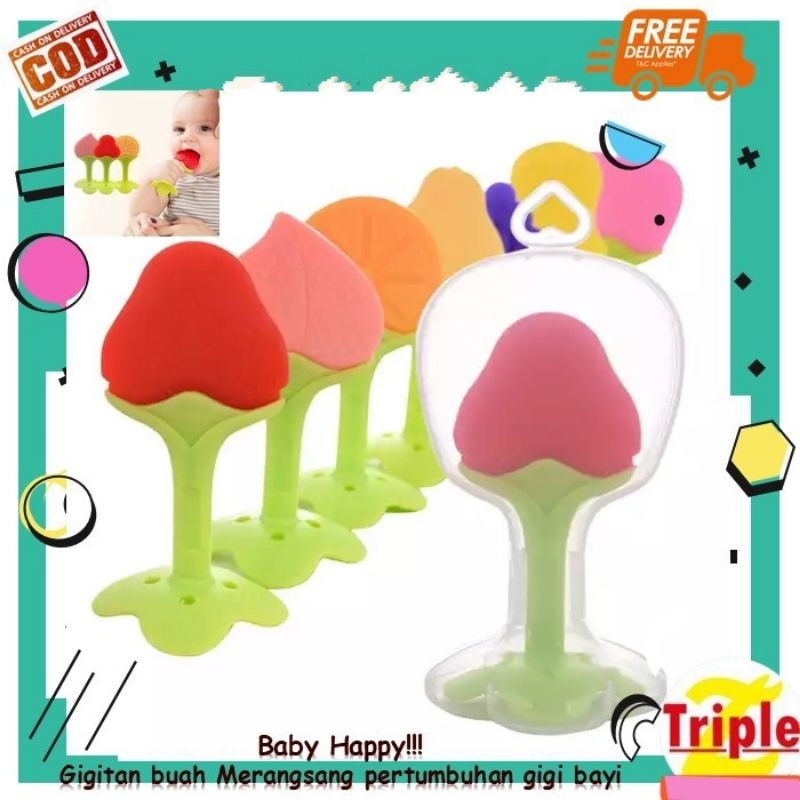 Fruit Teether Gigitan Buah Bayi Bahan Silikon Silicone Food Grade