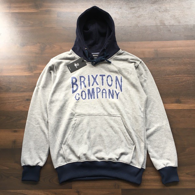 HOODIE BRIXTON COMPANY LOGO GREY PREMIUM BRS HOODIE COWOK MURAH ARB
