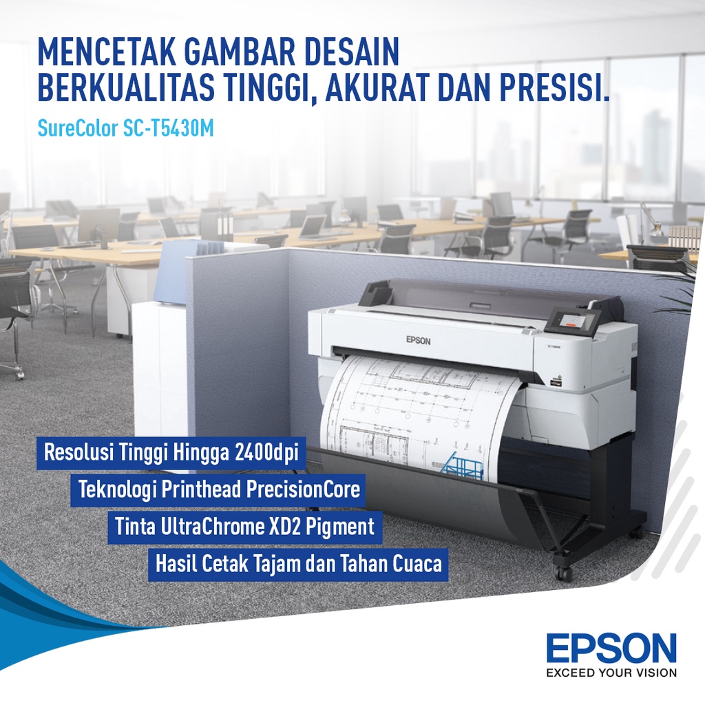 PRINTER EPSON SURECOLOR SC-T5430 SC T5430 STAND PLOTTER A0 36 INCI 36&quot;