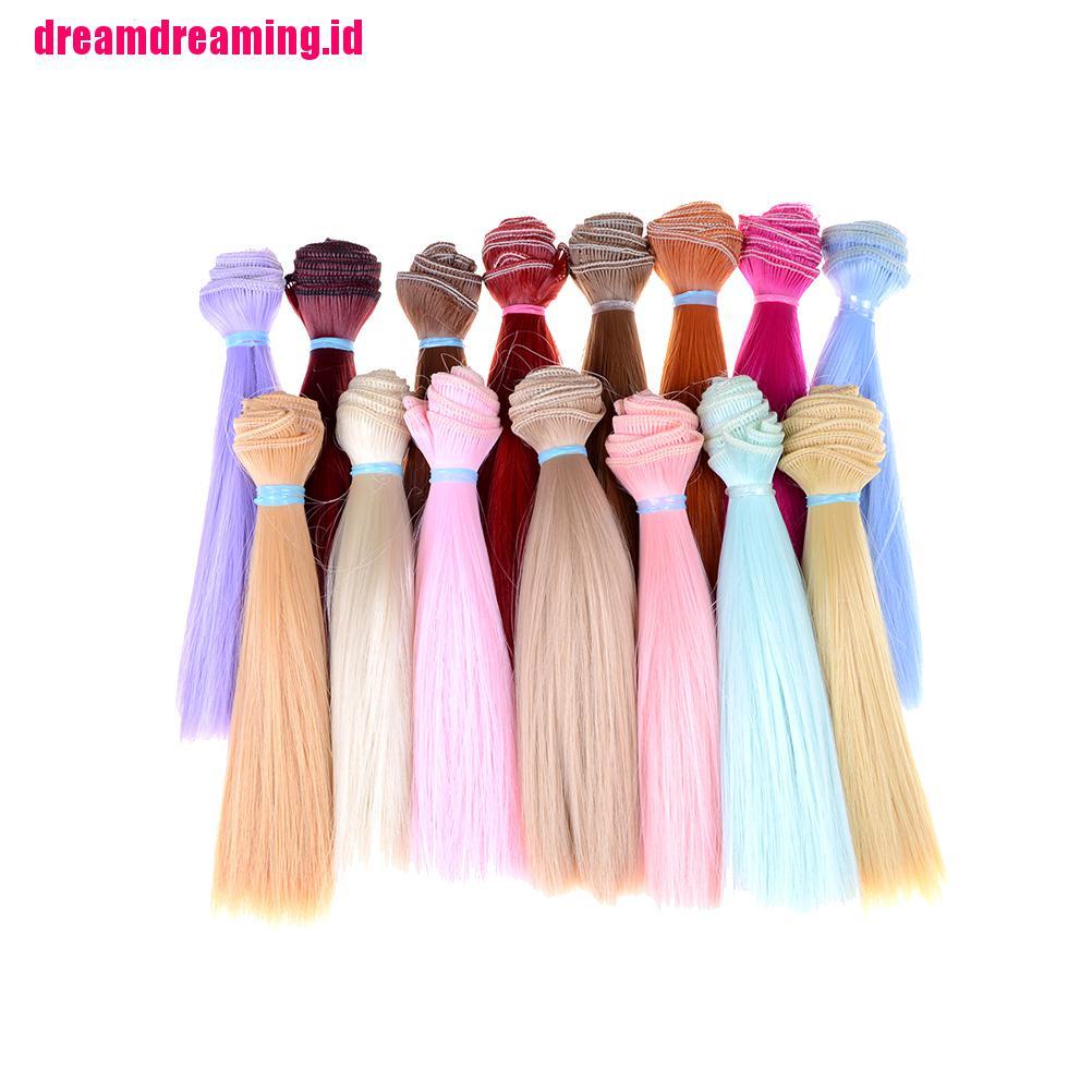 1 Pc Wig Rambut Panjang 15cm Ketebalan 1 / 3 / 4 1 / 4 Inch Untuk Boneka bjd