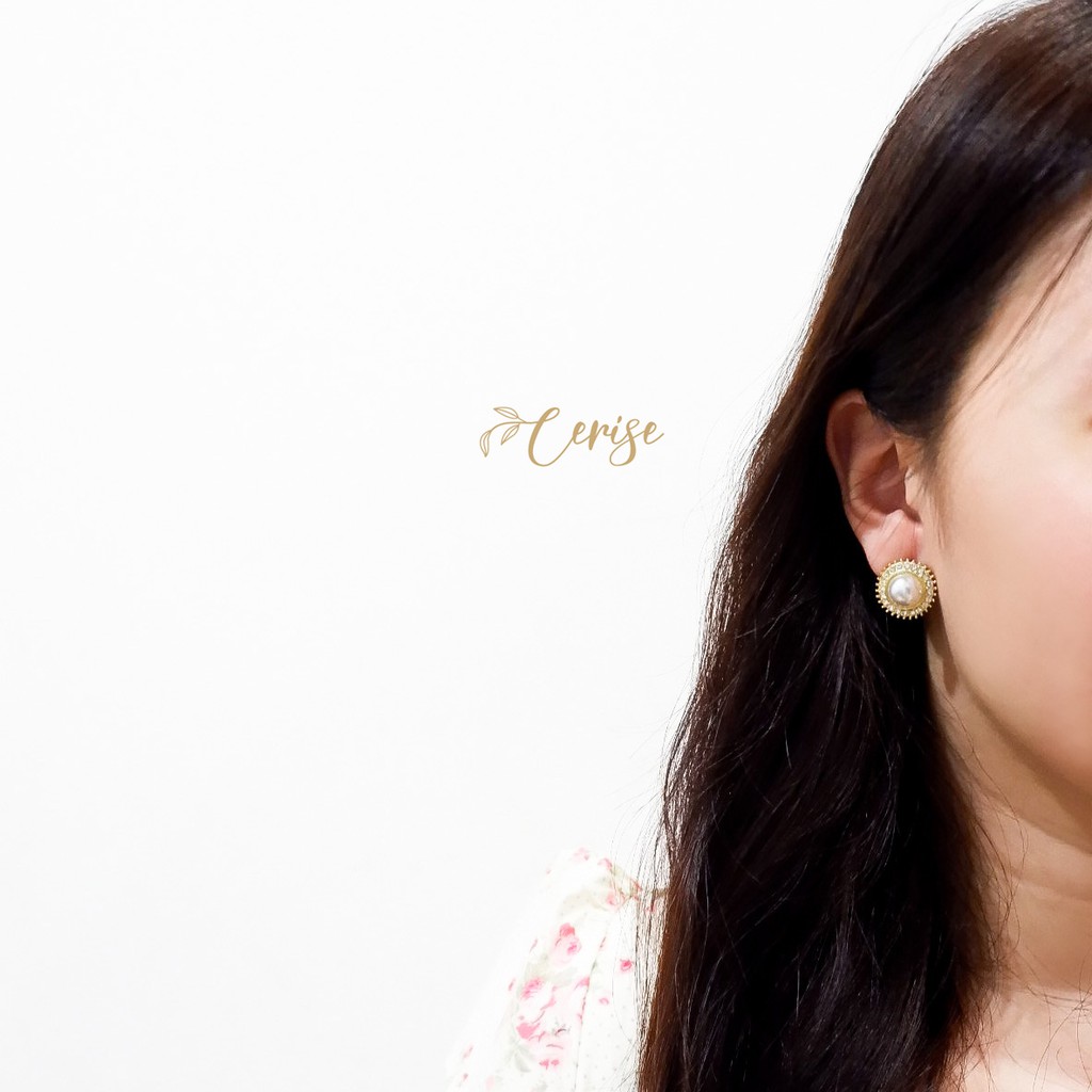 Siria earrings | Anting tusuk korea mutiara emas cantik aksesoris wanita korean style trendy stylish