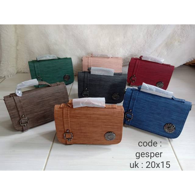 Tas mode gesper + tali panjang