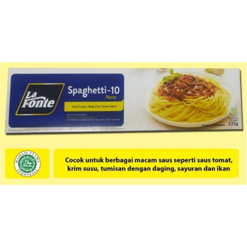 La Fonte Spaghetti Pasta Spaghetti 225gr Halal La Fonte