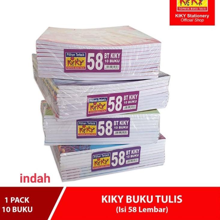 

Model Baru Grosir Buku Tulis Kiky 58 Lembar - Isi 10 Buku !!