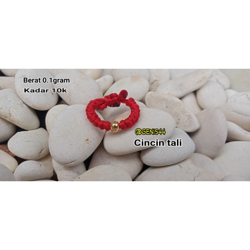 cincin tali / cincin serut /cincin tali serut 0.1gram /cincin emas asli kadar 10k / cincin emas 0.1g
